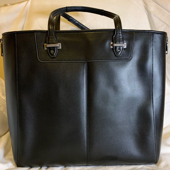 Like NEW, VINTAGE COACH!! Taylor leather, croc & wool accents & expandable sides - Picture 8 of 16